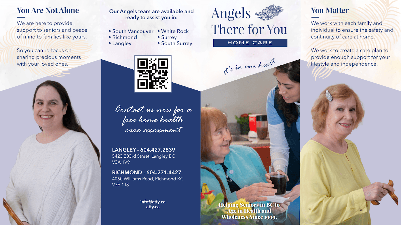 Angels There For You Homecare services, home care agency in Langley