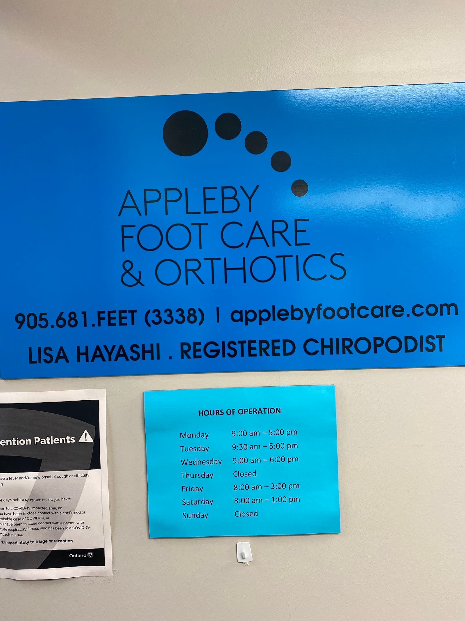 Appleby Foot Care & Orthotics, podiatry & foot care in Burlington