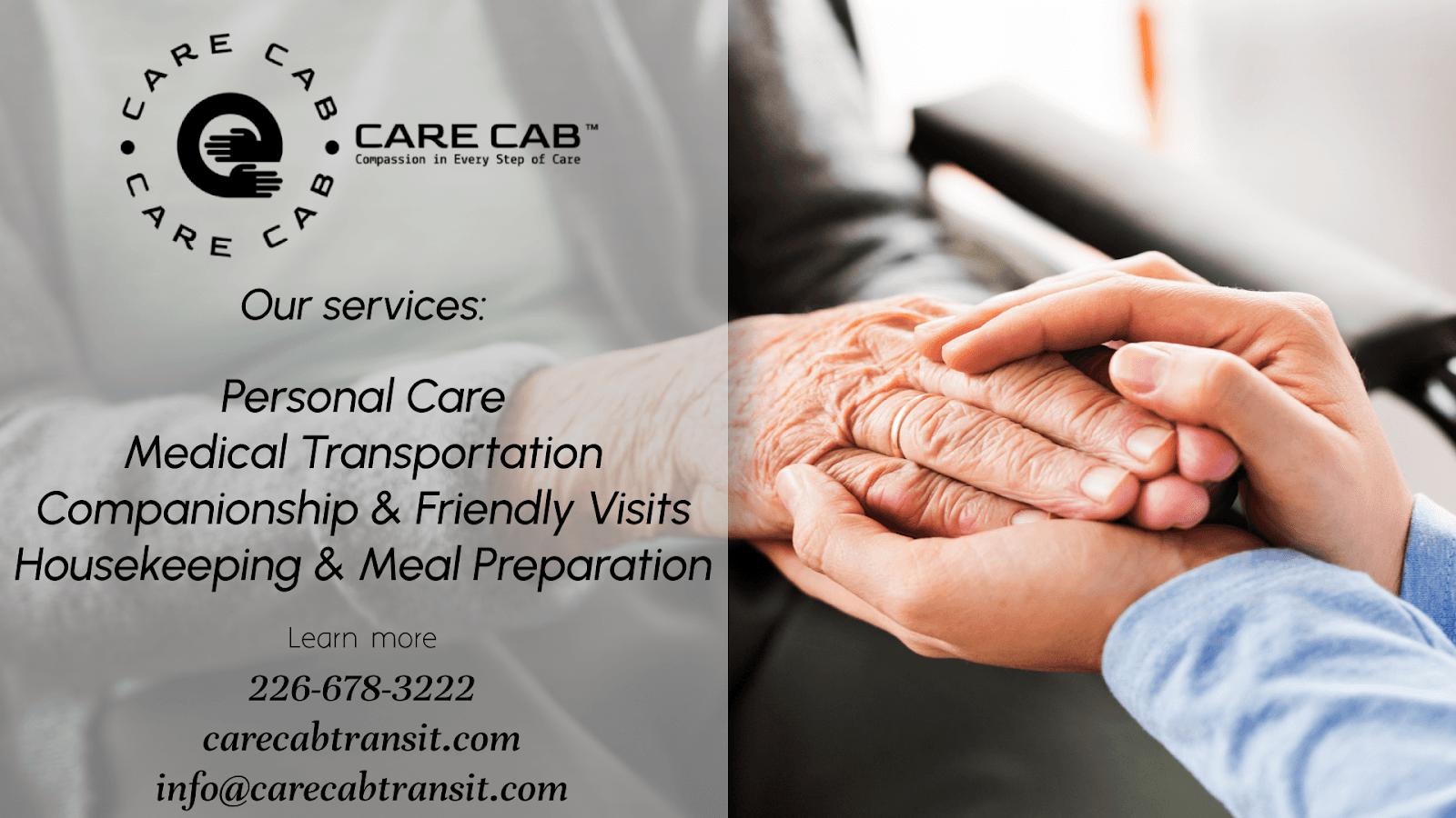 Care Cab Transit & Home Care Ltd., home care agency in London