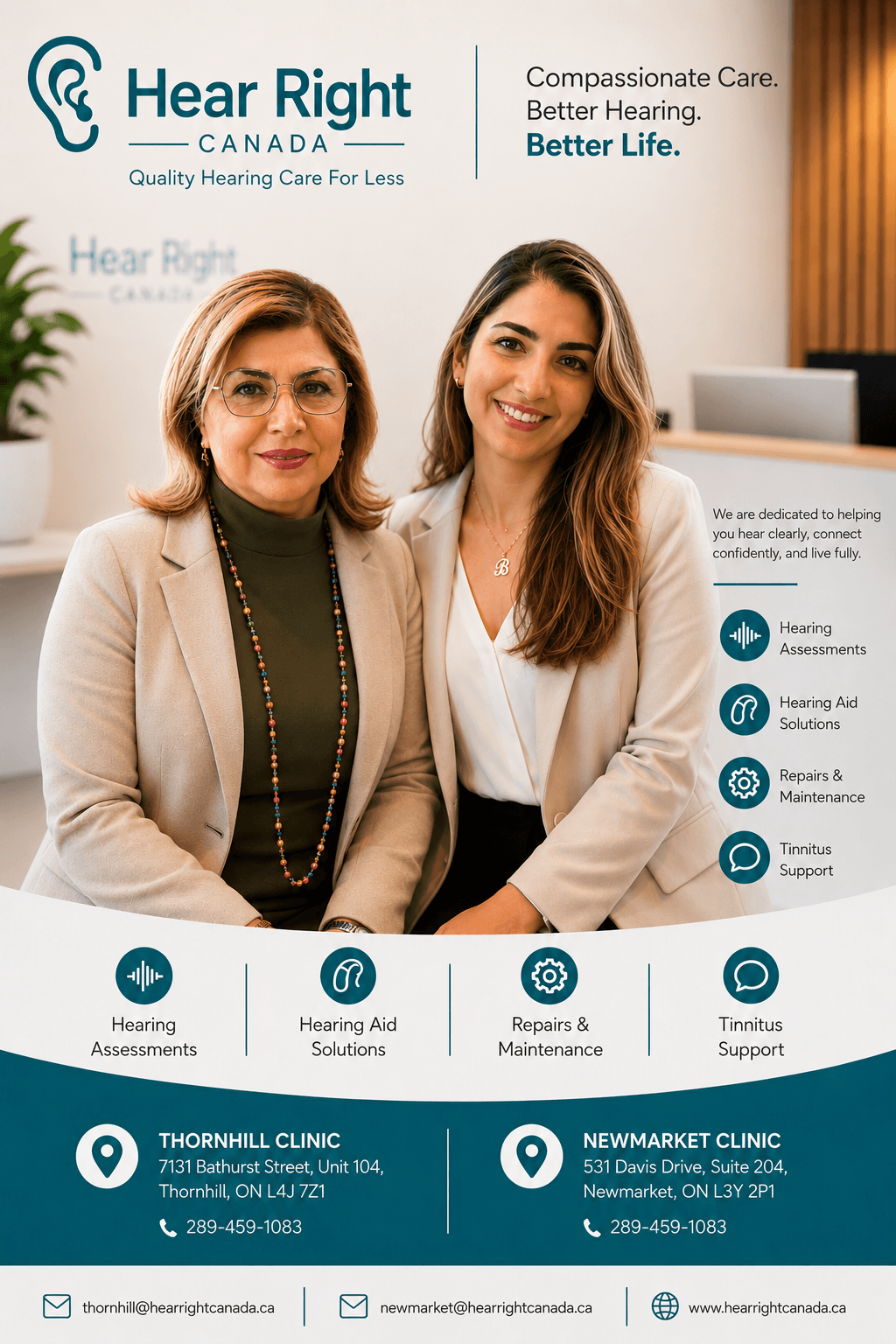 Hear Right Canada Newmarket, hearing aids in Newmarket