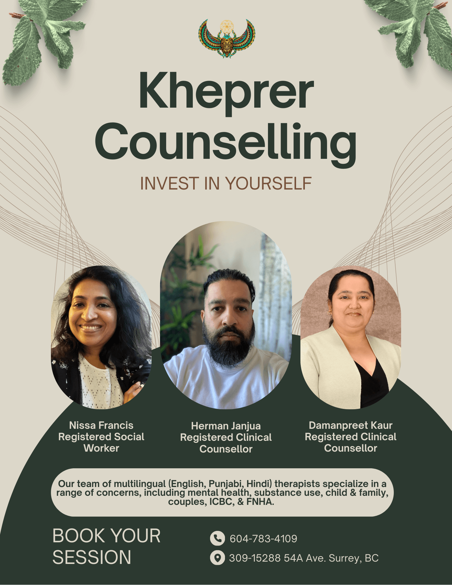 Kheprer Counselling | Mental Health & Substance use, Child & Youth, Families & Couples | Surrey, BC photo 3
