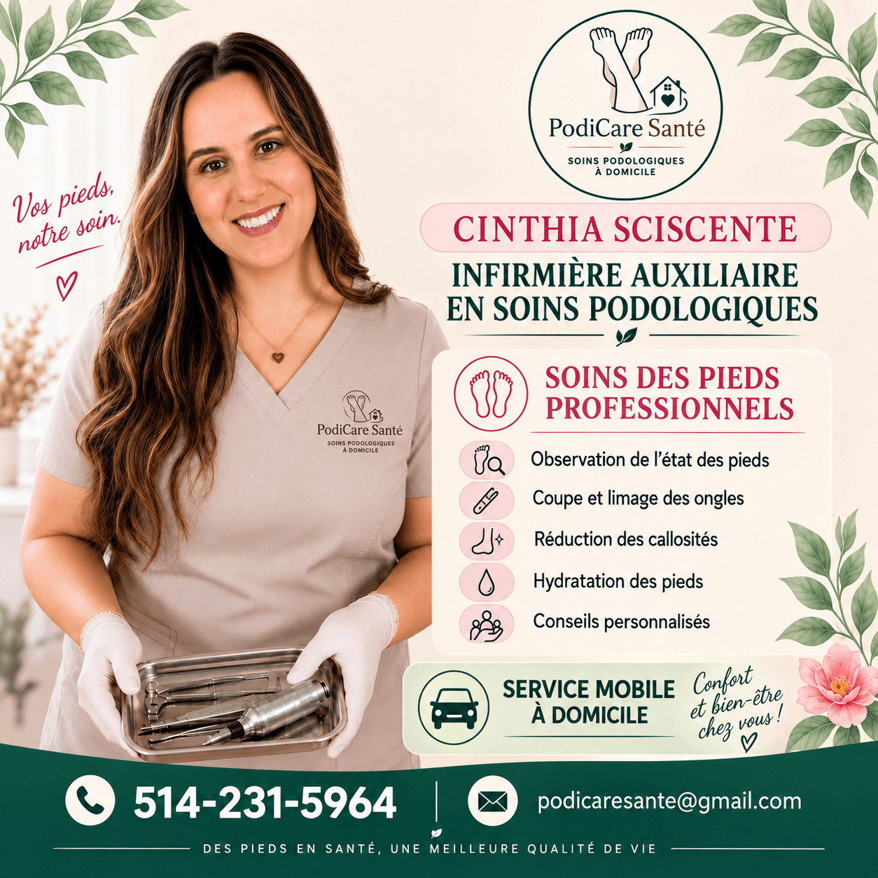 Podicare Santé, home care agency in Saint-Jérôme