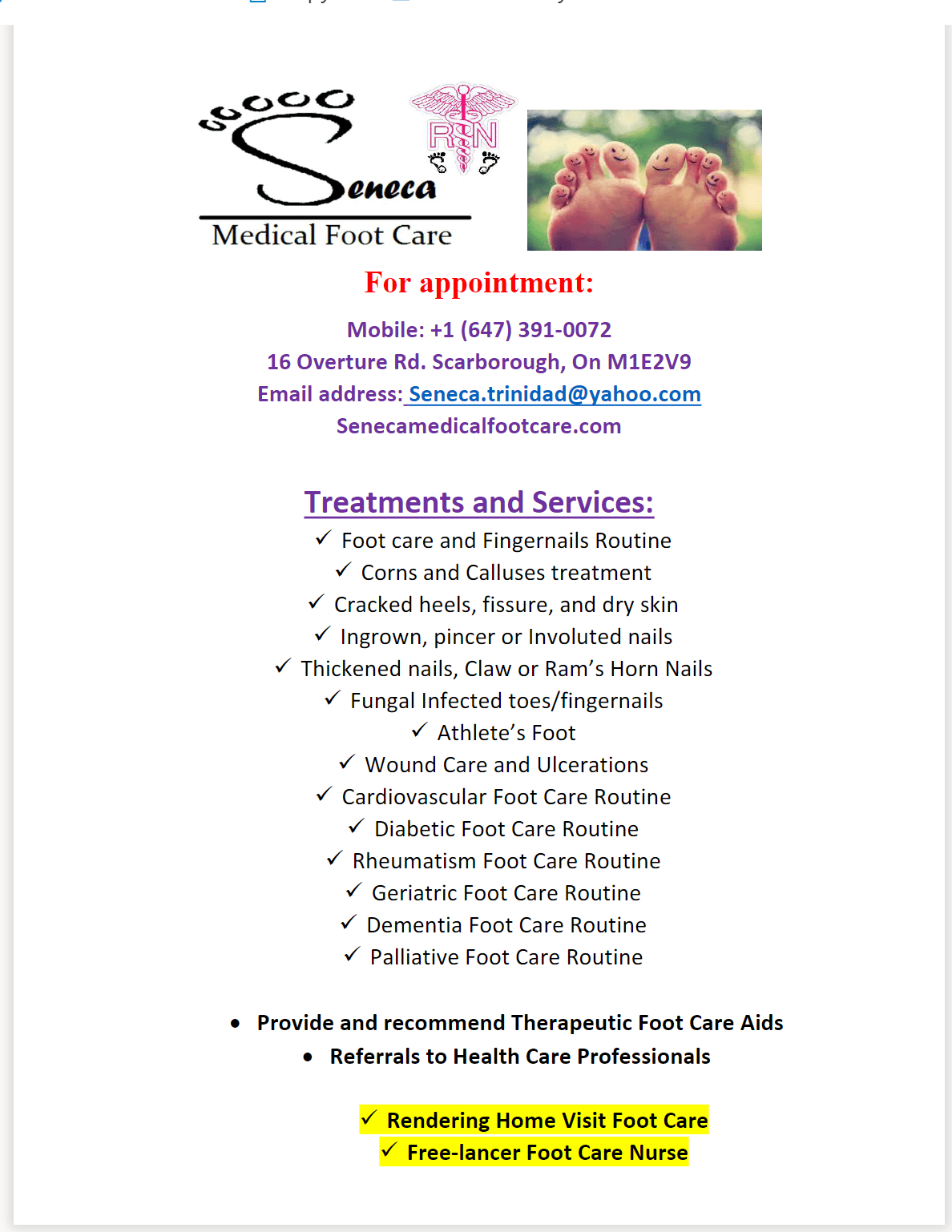 Seneca Medical Foot Care, podiatry & foot care in Toronto, photo 2