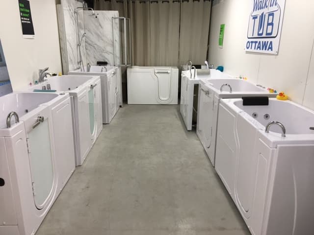 Walk in Tubs Ottawa showroom/showers also